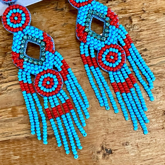 🌺🎉HP🎉🌺 NWT Deepa Gurnani Beaded Chandeliers - Picture 15 of 16